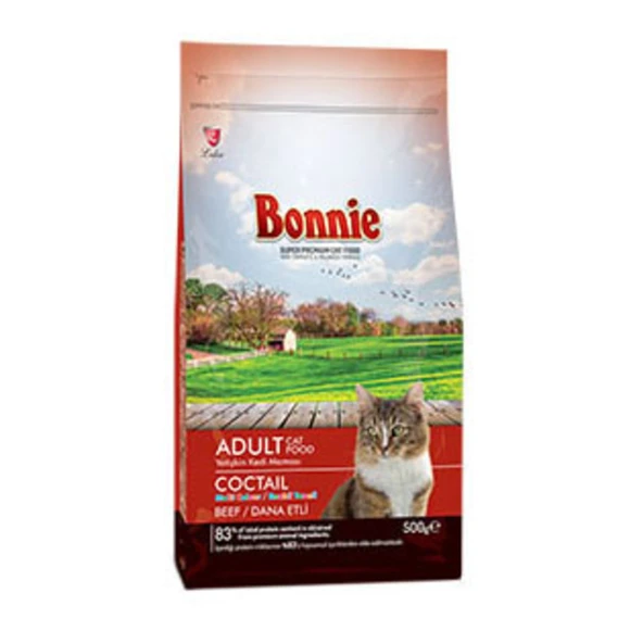Bonnie Cocktail Adult Kuru Kedi Maması 500 G (3'li Paket) ürün görseli 1