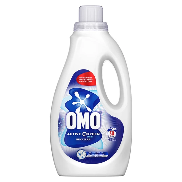 Omo Sıvı Deterjan Active Oxy Beyazlar 1.5 L (3'li Paket) ürün görseli 1
