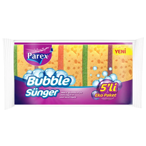 Parex Bubble Sünger Eko Paket 5'li (8'li Paket) ürün görseli 1