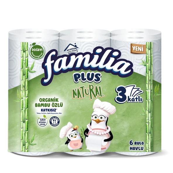 Familia Plus Natural Havlu 6'lı (8'li Paket) ürün görseli 1