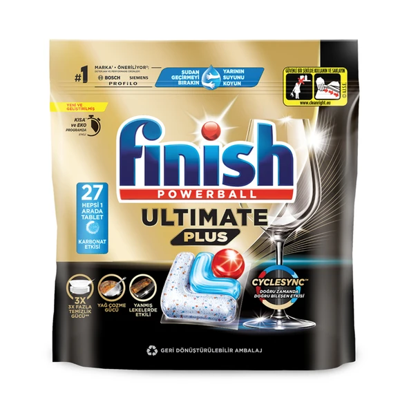 Finish Ultimate Plus Bulaşık Makinesi Tableti 27'li 329 G (7'li Paket) ürün görseli 1