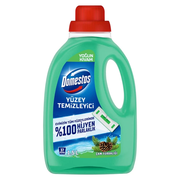 Domestos Yüzey Temizleyici Çam Maksimum Hijyen Tüm Yüzeyler için Yüzey Temizleyici 1500 ML (8'li Paket) ürün görseli 1