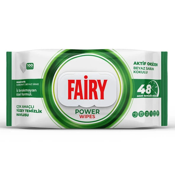 Fairy Yüzey Temizlik Havlusu Beyaz Sabun 100'lü (5'li Paket) ürün görseli 1