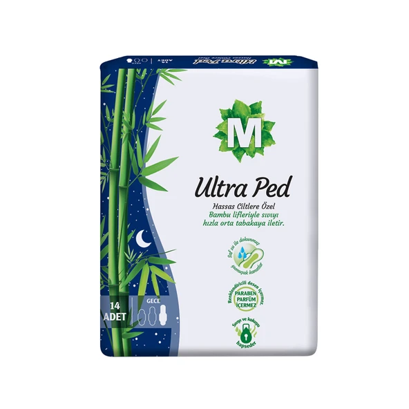Migros Ultra Hijyenik Ped Gece 14 Adet (7'li Paket) ürün görseli 1