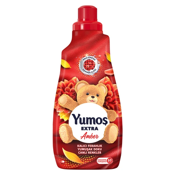 Yumoş Extra Konsantre Çamaşır Yumuşatıcı Amber 1440 ml 60 Yıkama (8'li Paket) ürün görseli 1