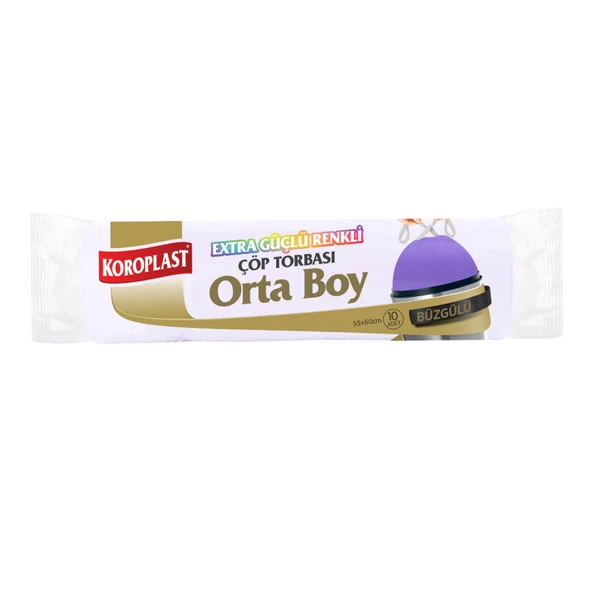 Koroplast Renkli Çöp Torbası Orta Boy 10'lu (8'li Paket) ürün görseli 1