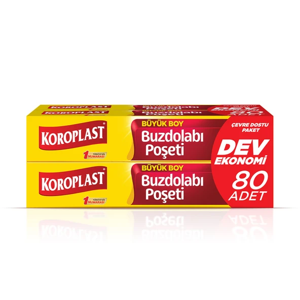 Koroplast Dev Ekonomi Buzdolabı Poşeti (3+1) Büyük 80'li (5'li Paket) ürün görseli 1