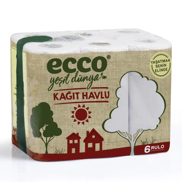Ecco Yeşil Dünya Havlu 6'lı (6'li Paket) ürün görseli 1