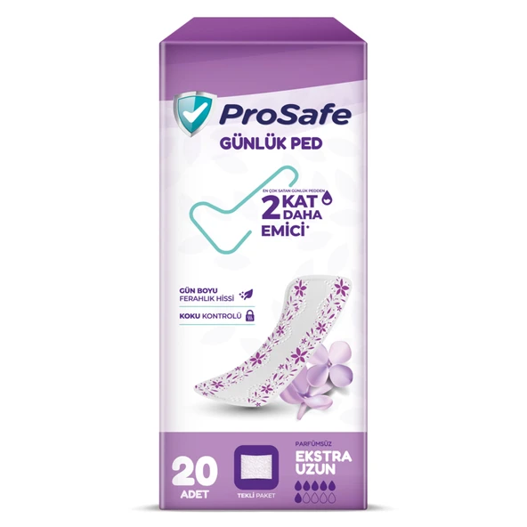 Prosafe Günlük Ped Extra Uzun 20'li (7'li Paket) ürün görseli 1