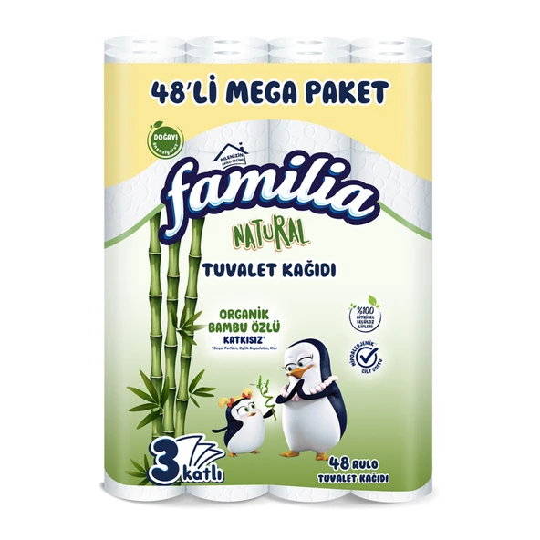 Familia Plus Natural Tuvalet Kağıdı 48'li (6'li Paket) ürün görseli 1