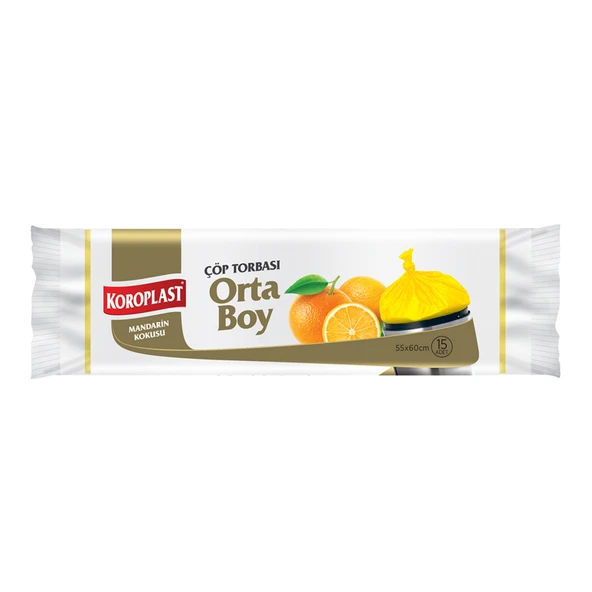 Koroplast Mandarin Çöp Torbası Orta Boy 15'li (5'li Paket) ürün görseli 1