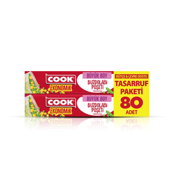 Cook Eko Buzdolabı Poşeti Büyük Boy 80'li (5'li Paket) ürün görseli 1