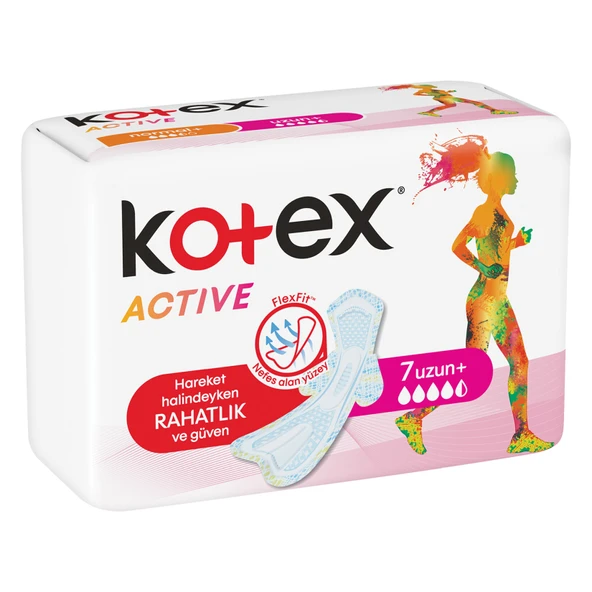 Kotex Active Tekli Uzun 7'li (7'li Paket) ürün görseli 1