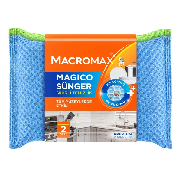 Macromax Magico Sünger 2'li (8'li Paket) ürün görseli 1