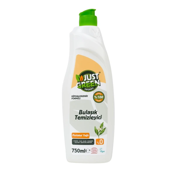 Just Green Organic Bulaşık Temizleyici 750 Ml (5'li Paket) ürün görseli 1