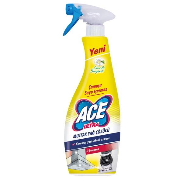Ace Çamaşır Susuz Yağ Çözücü Sprey Mutfak 700Ml (8'li Paket) ürün görseli 1