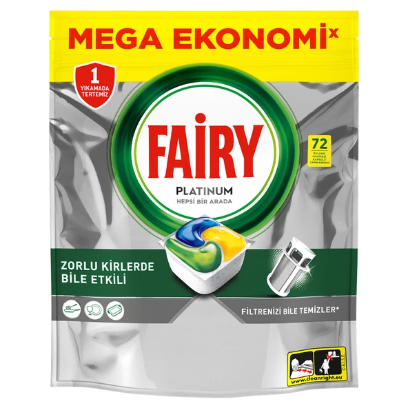Fairy Platinum Limon Kokulu 72'li 1.073 G (6'li Paket) ürün görseli 1