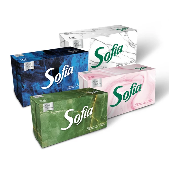 Sofia Kutu Mendil 100'lü (6'li Paket) ürün görseli 1