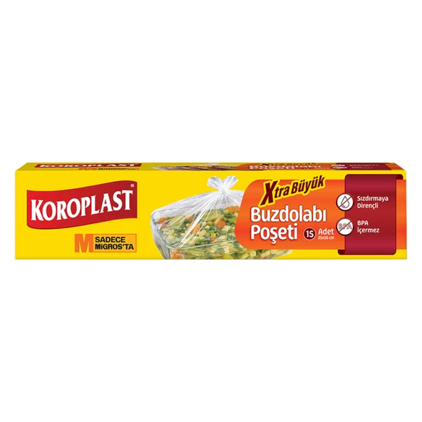 Koroplast Extra Büyük Buzdolabı Poşeti 15'li (8'li Paket) ürün görseli 1