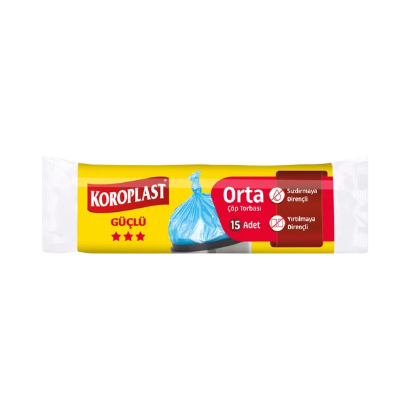 Koroplast Orta Boy Çöp Torbası 15'li (7'li Paket) ürün görseli 1