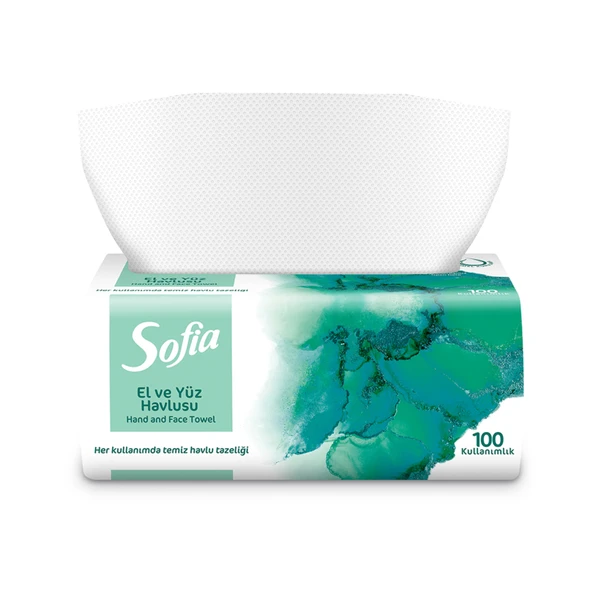 Sofia El ve Yüz Havlusu 100'lü (6'li Paket) ürün görseli 1