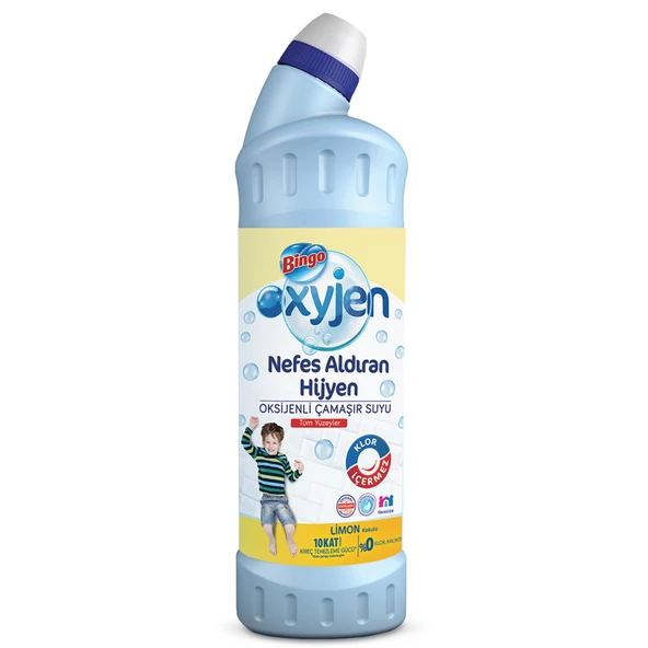 Bingo Oksijen Çamaşır Suyu Limon Kokulu 750 Ml (6'li Paket) ürün görseli 1