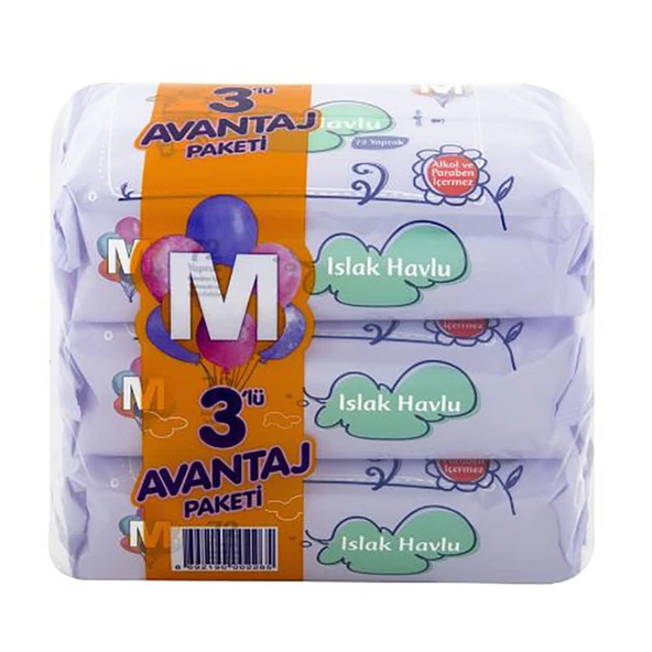 Migros Islak Havlu 3x72'li (8'li Paket) ürün görseli 1