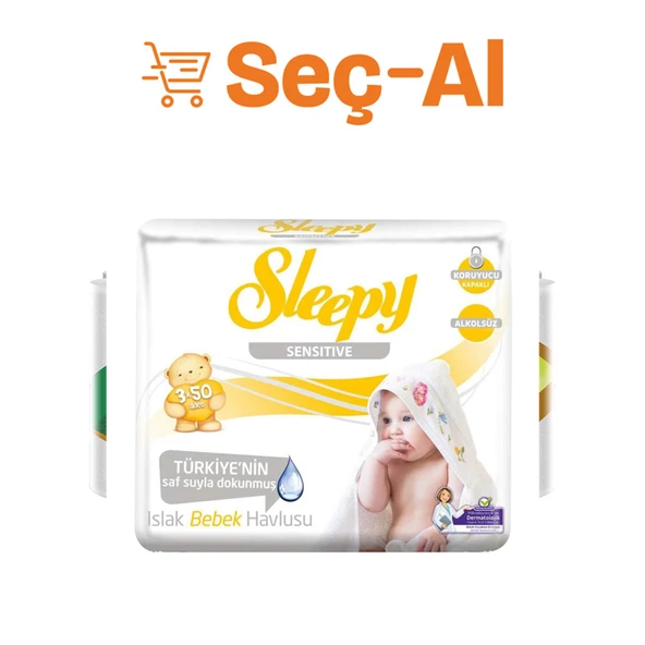 Sleepy Sensitive Islak Havlu 3 x 50'li (8'li Paket) ürün görseli 1