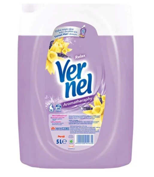 Vernel Çamaşır Yumuşatıcısı 5L (50 Yıkama) Aromatherapy Relax (7'li Paket) ürün görseli 1