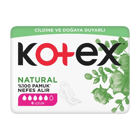 Kotex Natural Ultra Single Uzun Ped 6'lı (5'li Paket) ürün görseli 1