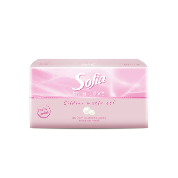 Sofia Skin Love Pudra Kokulu Mendil 100'lü (7'li Paket) ürün görseli 1
