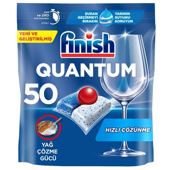 Finish Quantum 50 Kapsül Bulaşık Makinesi Deterjanı Tableti (5'li Paket) ürün görseli 1