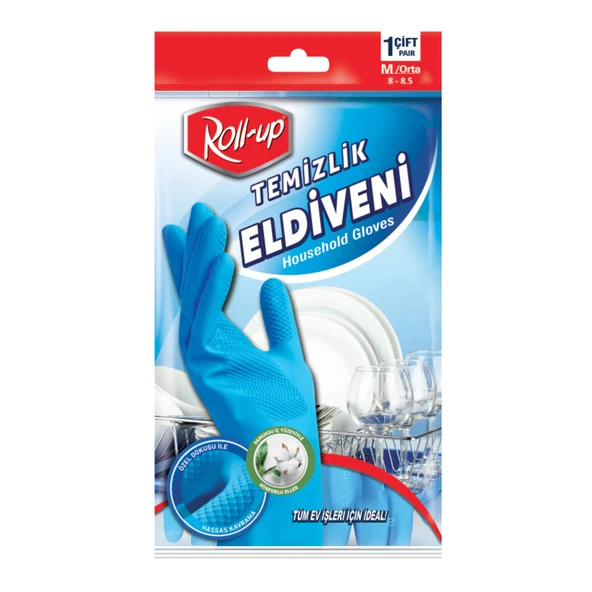 Roll-up Temizlik Eldiveni Medium (8'li Paket) ürün görseli 1