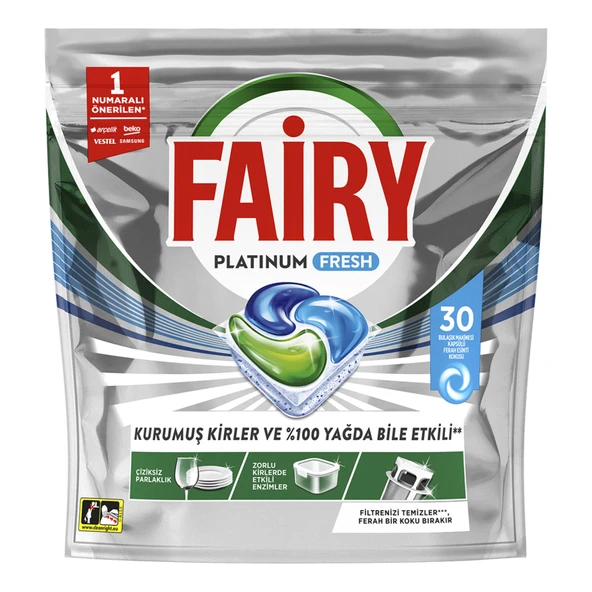 Fairy Platinum Fresh Tablet 30'lu 447 G (5'li Paket) ürün görseli 1