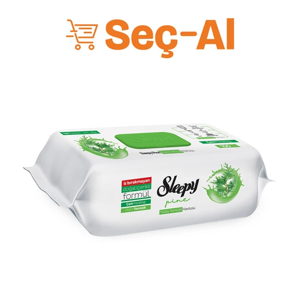 Sleepy Yüzey Temizlik Havlusu Çam Ferahlığı 100'lü (8'li Paket) ürün görseli 1
