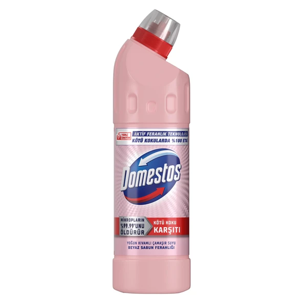 Domestos Yoğun Kıvamlı Çamaşır Suyu Beyaz Sabun Ferahlığı 750 Ml (5'li Paket) ürün görseli 1