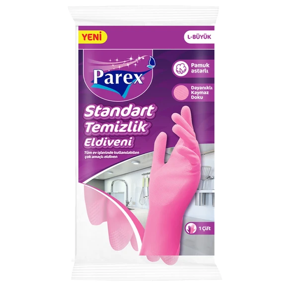 Parex Standart Temizlik Eldiveni L Beden (7'li Paket) ürün görseli 1