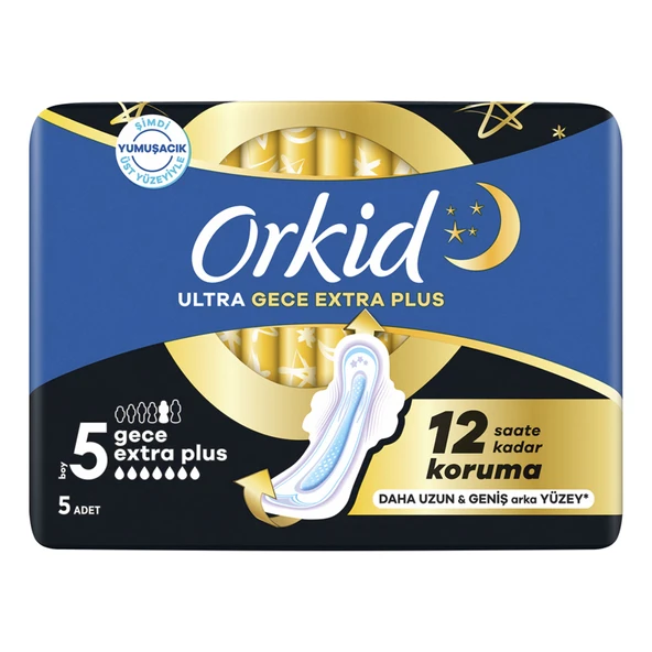 Orkid Ultra Extra Tekli Gece Extra Plus 5'li (5'li Paket) ürün görseli 1