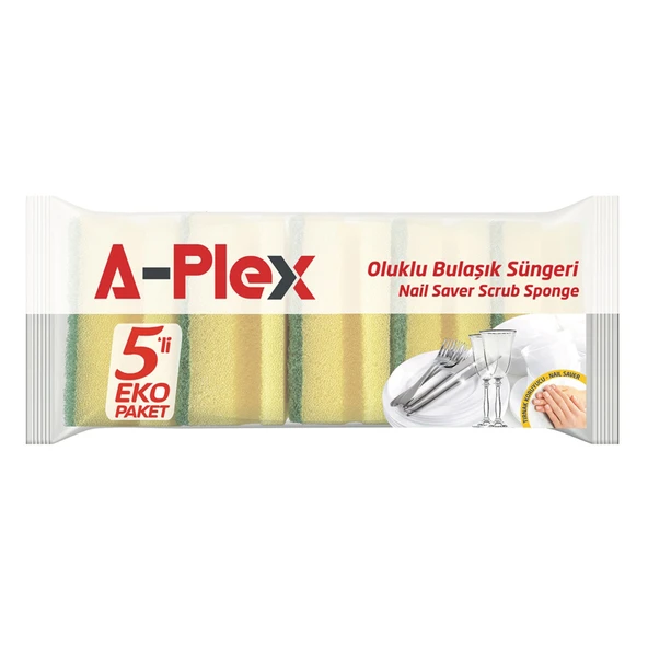 A-plex Oluklu Sünger 5'li (8'li Paket) ürün görseli 1