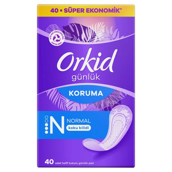 Orkid Günlük Koruma Ekonomik Normal 40'lı (4'li Paket) ürün görseli 1