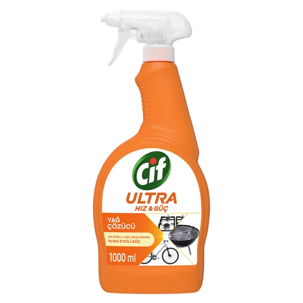 Cif Ultra Hız & Güç Yağ Çözücü Sprey Leke ve Kir Çıkarıcı Mutfak 1000 ML (7'li Paket) ürün görseli 1