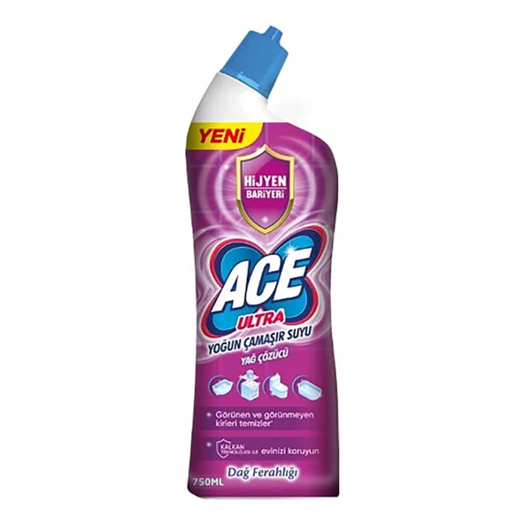 Ace Ultra Kıvamlı Çamaşır Suyu Dağ Ferahlığı 750 Ml (6'li Paket) ürün görseli 1