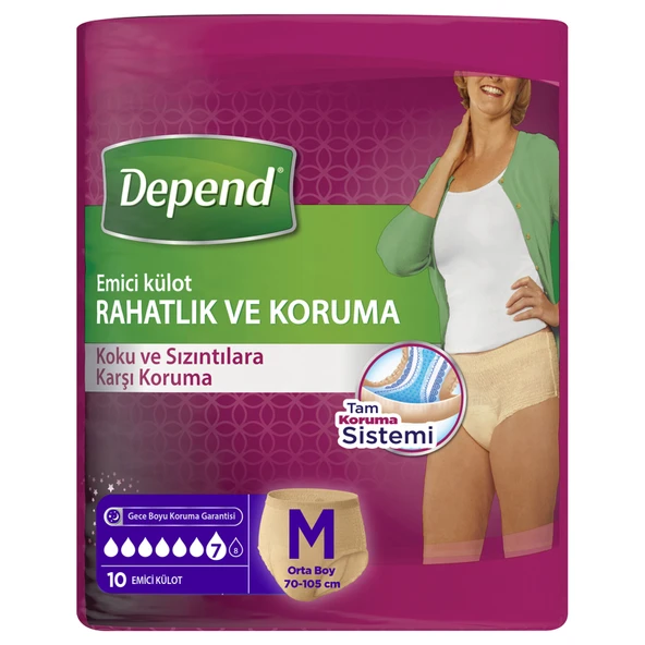 Depend Emici Külot Kadın Orta 10'lu (5'li Paket) ürün görseli 1