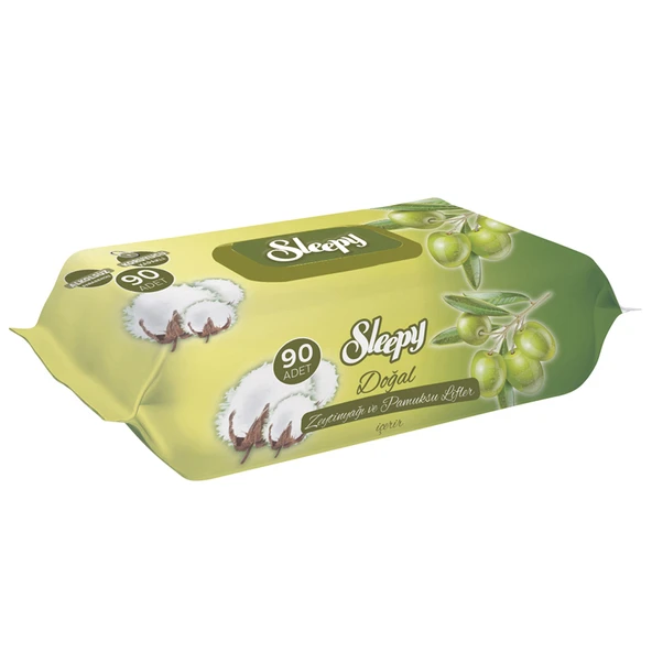 Sleepy Doğal Zeytinyağlı Islak Havlu 90'lı (8'li Paket) ürün görseli 1
