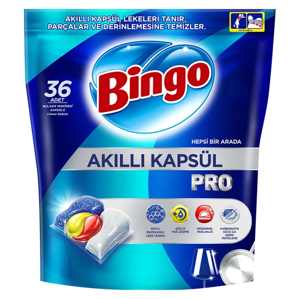 Bingo Akıllı Bulaşık Kapsülü Pro 36'lı 493 G (2'li Paket) ürün görseli 1