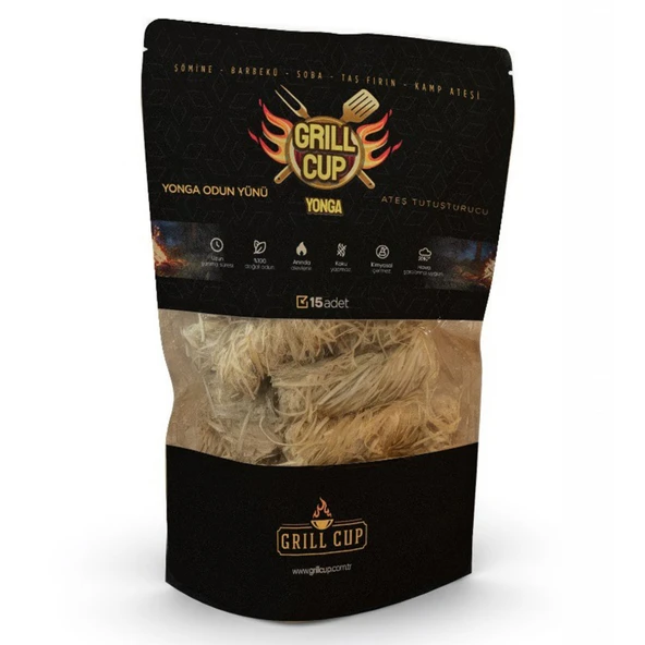 Grill Cup Yonga Odun Yünü 15 Adet (3'li Paket) ürün görseli 1