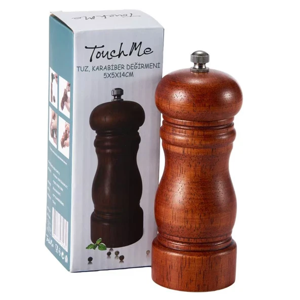Touch Me Ahşap Tuz Karabiber Değirmeni (3'li Paket) ürün görseli 1