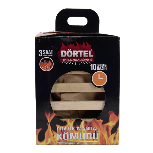 Dörtel Pratik Mangal Kömürü Kafesli 2 Kg (5'li Paket) ürün görseli 1
