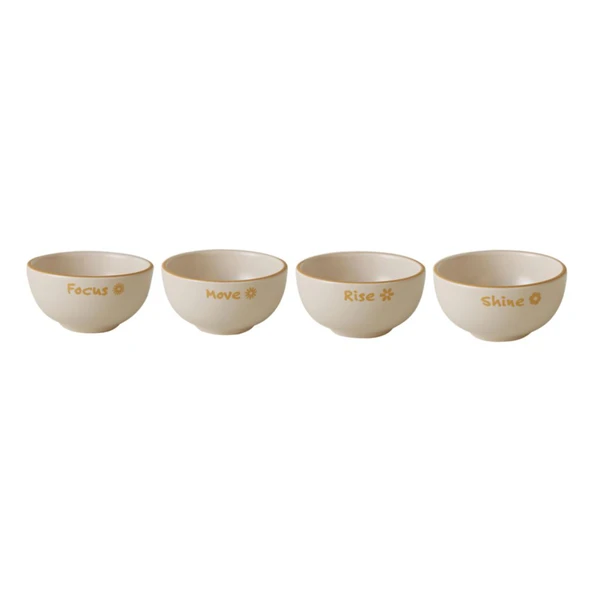 Keramika Seramik Mottolu Bulut Kase 8 Cm (8'li Paket) ürün görseli 1