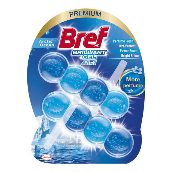 Bref Brilliant Gel Artctic Ocean Klozet Bloğu 2 x 42 G (5'li Paket) ürün görseli 1